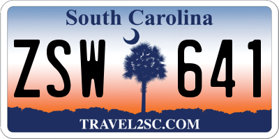 SC license plate ZSW641