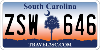 SC license plate ZSW646