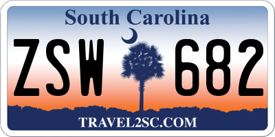 SC license plate ZSW682