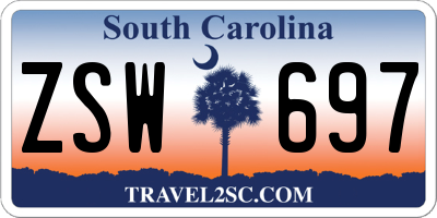 SC license plate ZSW697