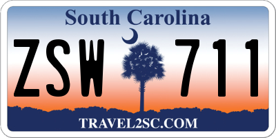 SC license plate ZSW711