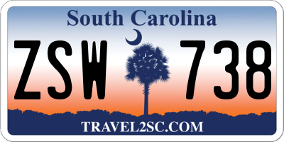 SC license plate ZSW738