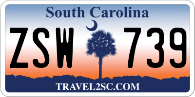 SC license plate ZSW739