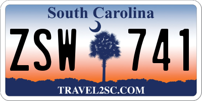 SC license plate ZSW741