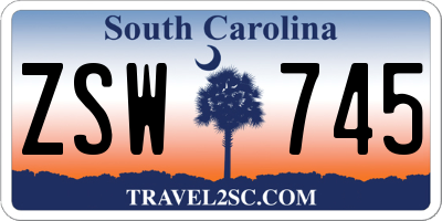 SC license plate ZSW745