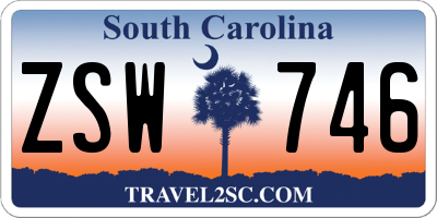 SC license plate ZSW746