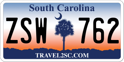 SC license plate ZSW762