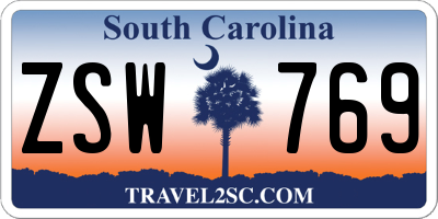 SC license plate ZSW769