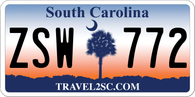 SC license plate ZSW772