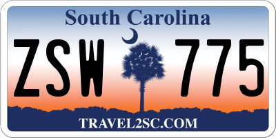 SC license plate ZSW775