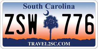 SC license plate ZSW776