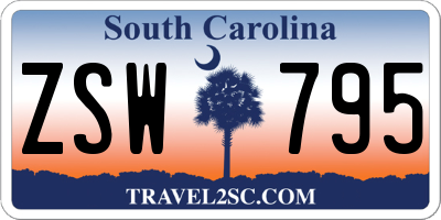 SC license plate ZSW795