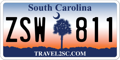 SC license plate ZSW811