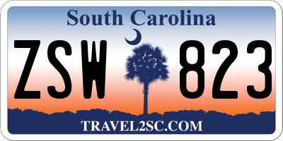 SC license plate ZSW823