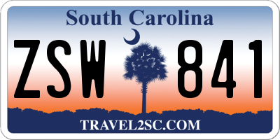 SC license plate ZSW841