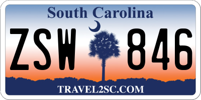 SC license plate ZSW846