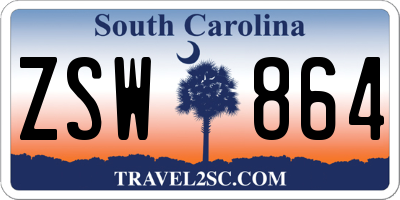 SC license plate ZSW864