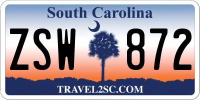 SC license plate ZSW872