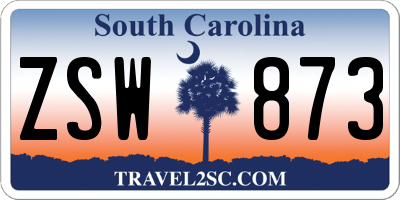 SC license plate ZSW873