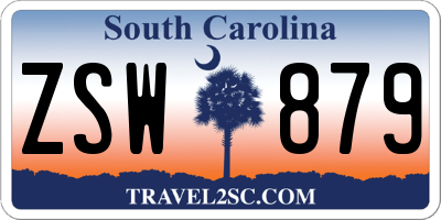 SC license plate ZSW879