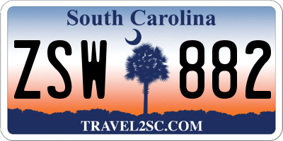 SC license plate ZSW882