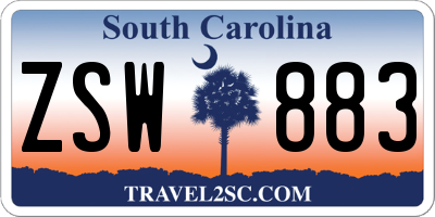 SC license plate ZSW883