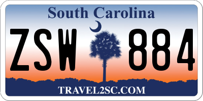 SC license plate ZSW884