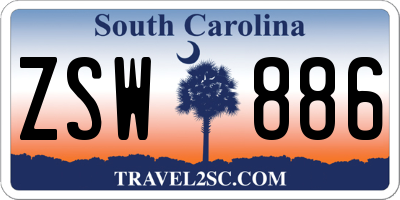 SC license plate ZSW886