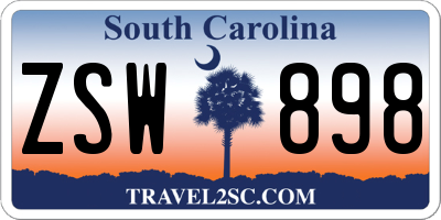 SC license plate ZSW898