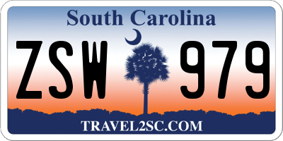 SC license plate ZSW979