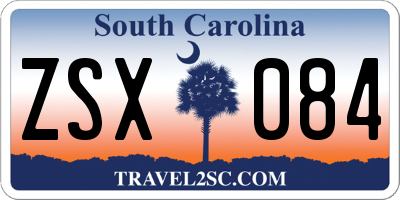 SC license plate ZSX084