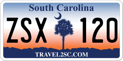 SC license plate ZSX120