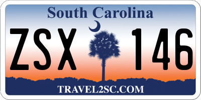 SC license plate ZSX146