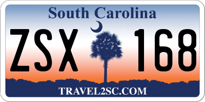 SC license plate ZSX168