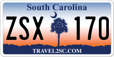 SC license plate ZSX170