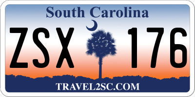 SC license plate ZSX176