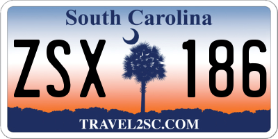 SC license plate ZSX186