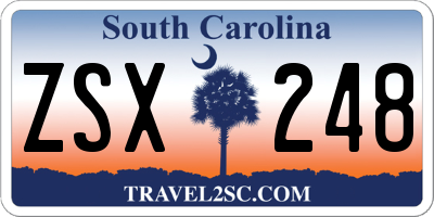 SC license plate ZSX248