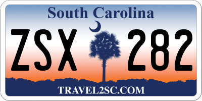 SC license plate ZSX282