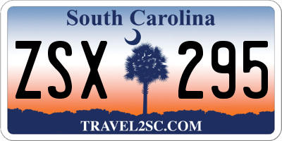 SC license plate ZSX295