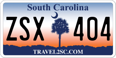 SC license plate ZSX404