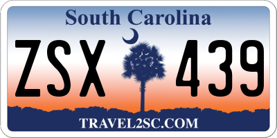 SC license plate ZSX439