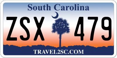 SC license plate ZSX479