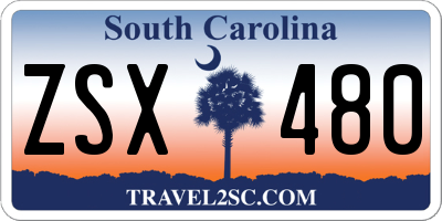 SC license plate ZSX480