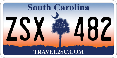 SC license plate ZSX482