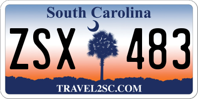 SC license plate ZSX483