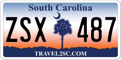 SC license plate ZSX487