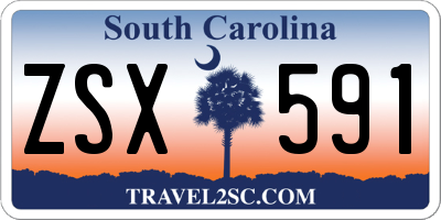 SC license plate ZSX591
