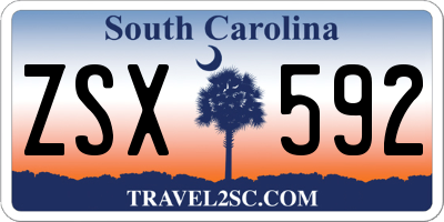 SC license plate ZSX592
