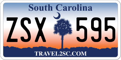 SC license plate ZSX595